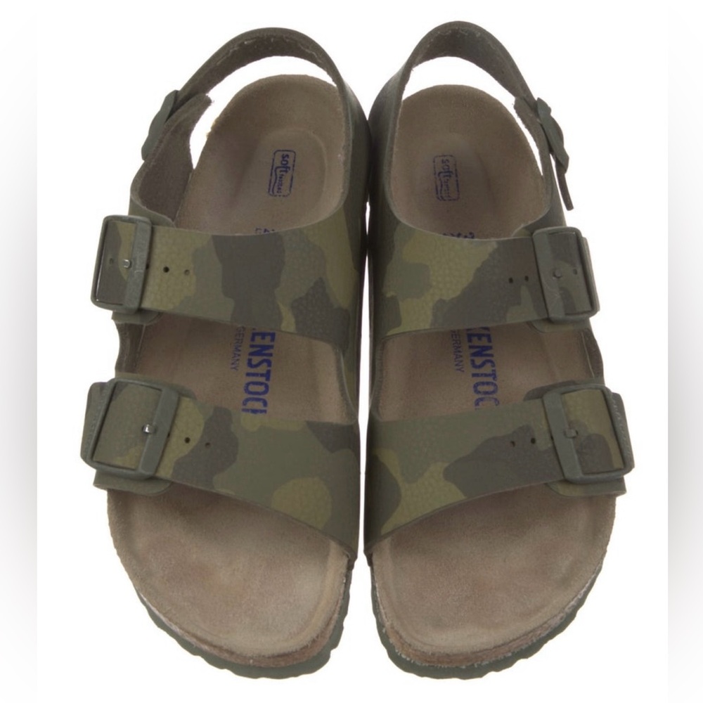 Birkenstock leather Sandals, green color